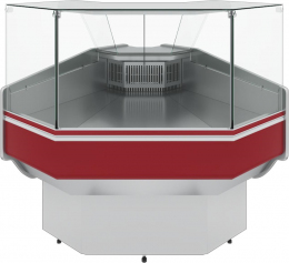 Холодильная витрина CARBOMA ATRIUM 2 GC120 VV-5 динамика (внешний угол 90°)