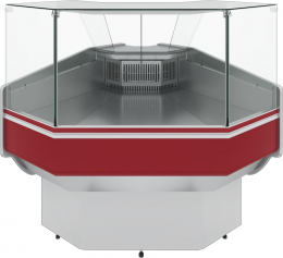 Холодильная витрина CARBOMA ATRIUM 2 GC120 VM-5 динамика (внешний угол 90°)